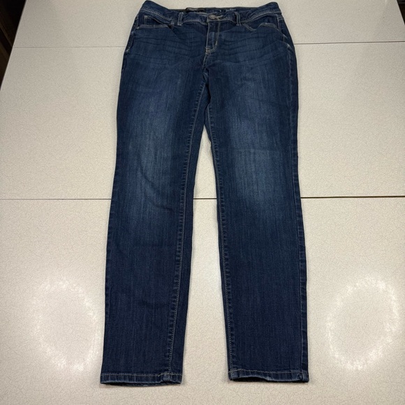 Simply Vera Vera Wang Denim - Simply Vera Vera Wang Dark Blue Straight Leg Jeans